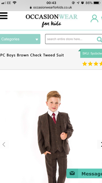 Where to buy a boys brown suit?