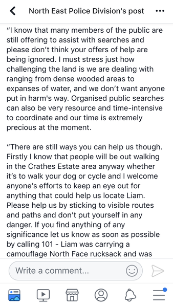 Missing Boy - Aberdeenshire