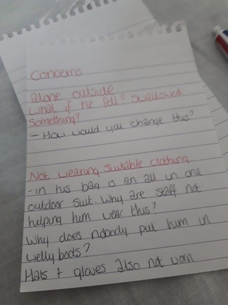 To stop sending my child to nursery cause they allow him outside