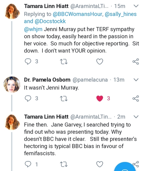 Sally Hines on Twitter re Woman's Hour
