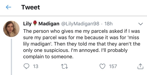 Young Madigan on Twitter again (sorry) - a question