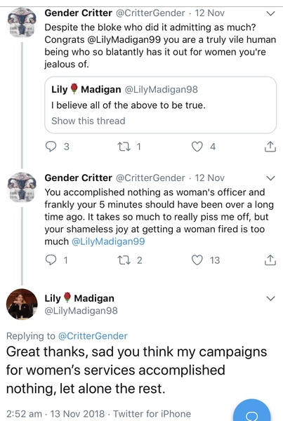 Young Madigan on Twitter again (sorry) - a question