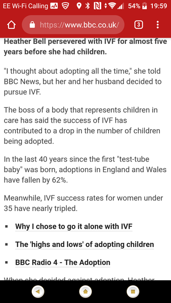 To be pissed of that infertile people are getting the blame for falling adoption rates.