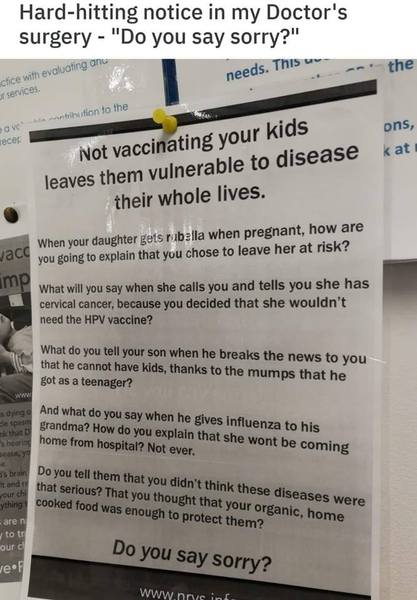 To think that parents who don't vaccinate their children are despicable