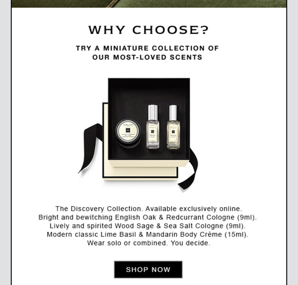 Jo Malone bauble game starts tomorrow