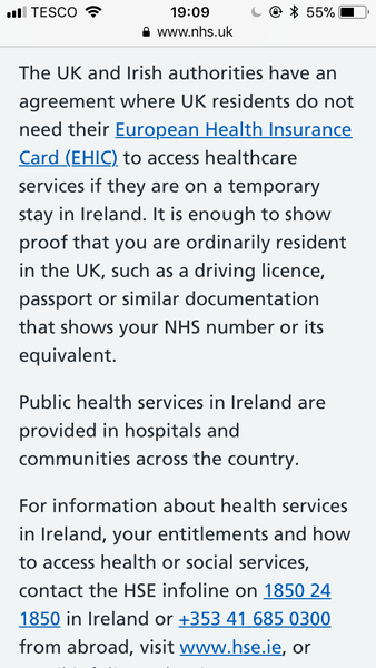 Going to Ireland on holiday for Christmas.  What sort of Health Insurance do I need?