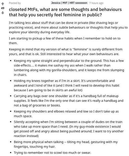 Are those with autogynephilia shouting 'TWAW' ashamed of their fetish?