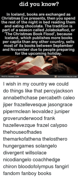 Has anybody done the Icelandic book flood thing Xmas eve?