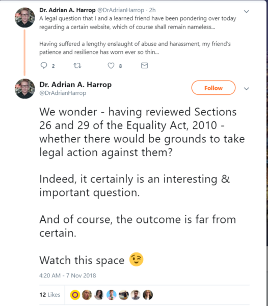 Dr Adrian Harrop thread the fourth. "GMC do care & have taken it to the next level"