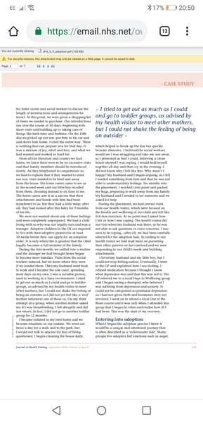 Post Adoption Support in Health Visiting