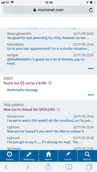 The child carrying the knife thread