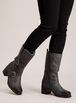 Tan boots or grey?