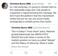 Is the tide turning? Lots on Twitter today