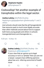 Mumsnet is breaching section 26 of the Equality Act 2010 (harassment) by hosting feminist forums that discuss gender-critical issues - legal case?