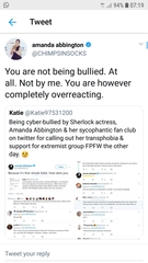Actress Amanda Abbington falls foul of TRA