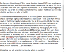 Owl's latest opinion piece in the Metro - WARNING Trans related