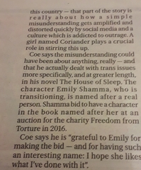 Intriguing interview with Jonathan Coe