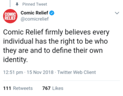 Comic Relief - Women Wednesdays. Really?