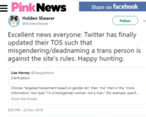 Can we talk about Pink News? Collecting examples of their propaganda.