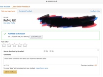 I left a less than 5* feedback for a company on Amazon and they are writng letters to me