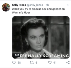 Sally Hines on Twitter re Woman's Hour