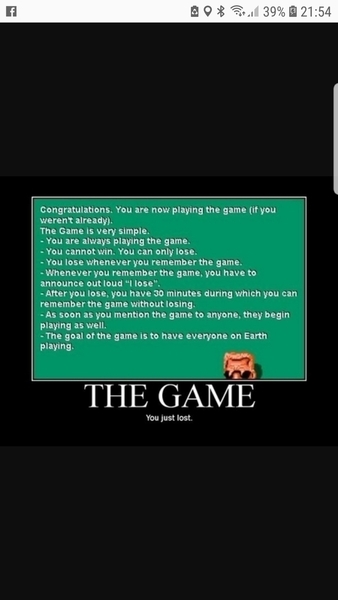 I just lost the game
