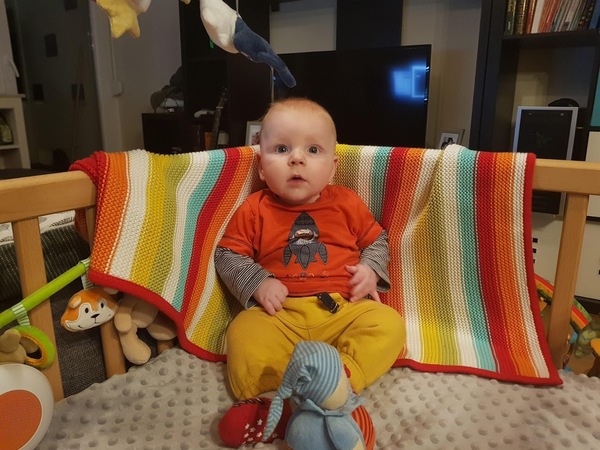 To hate the blue-dinosaurs-cars-trucks-navy-grey thing for baby boys?