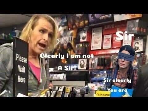 Misgendered and violent