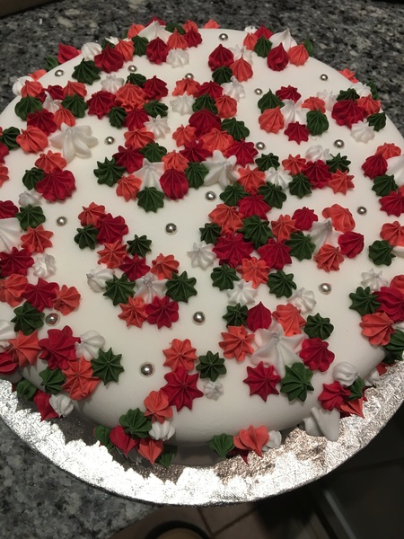 to show off my Christmas cake! It took me aaaaaaaaaaages :o) Anyone else want to post a pic of theirs?