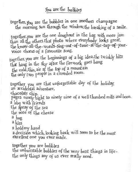 to ask you what readings you DON'T hear very often at weddings??