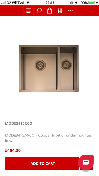 Burnished brass sink