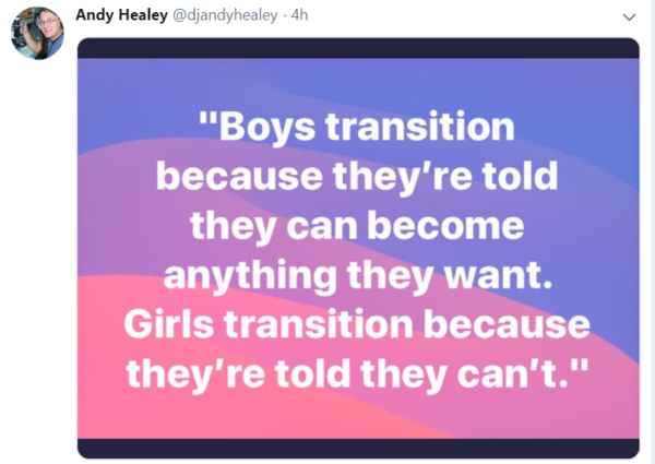 To not care whether people say sex or gender.