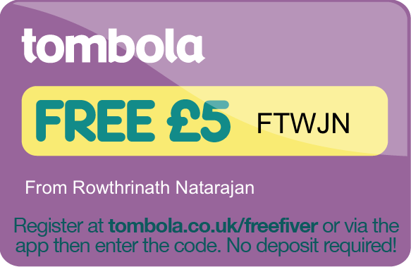 Tombola free £5 codes