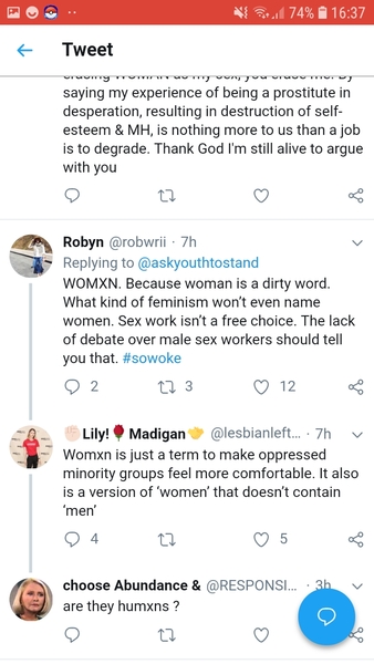 So depressed by the Banned Feminist thread on Twitter
