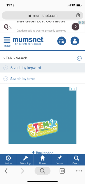 Being thrown off the site on mobile phone