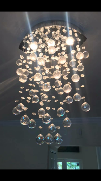 Anyone ever restrung a crystal chandelier?
