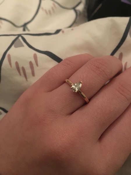 Pear cut engagement ring - old fashioned?