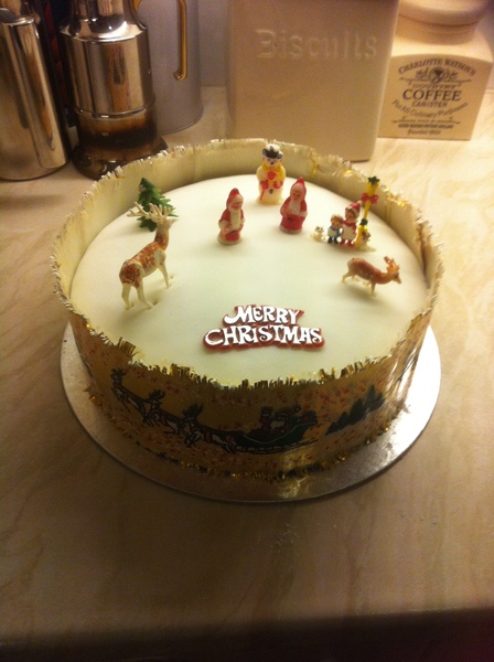 to show off my Christmas cake! It took me aaaaaaaaaaages :o) Anyone else want to post a pic of theirs?