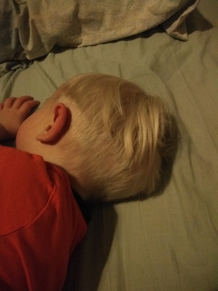 I've ruined his hair!