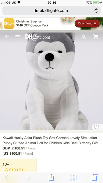 Giant Husky Toy like from Merlin Parks