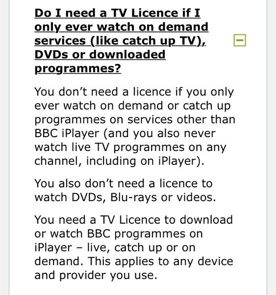 To not pay my TV license?