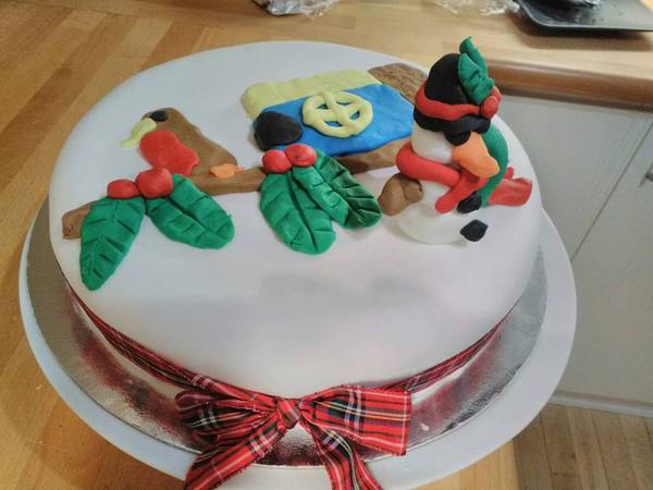 to show off my Christmas cake! It took me aaaaaaaaaaages :o) Anyone else want to post a pic of theirs?