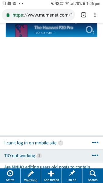 Black areas on mobile