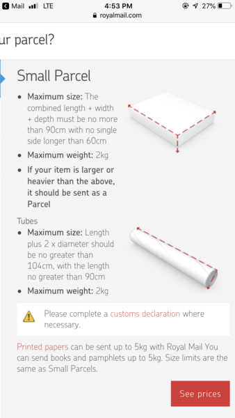Talk to me about sending a parcel to the US please