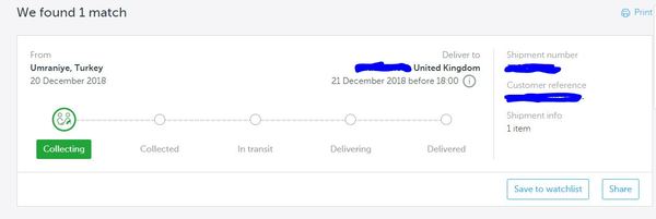 TNT delivery