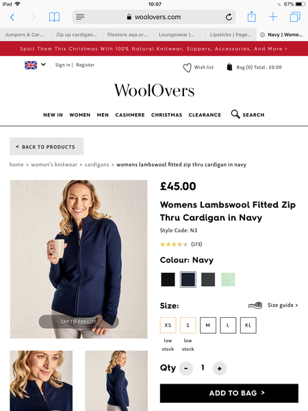 Zip up cardigan ?