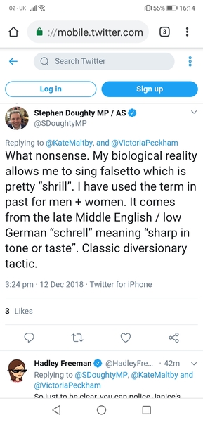 Steven Doughty MP attacks Janice Turner as "shrill"  [hmm]