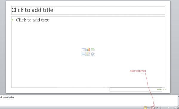 Quick. Help please how to make power point fill screen?
