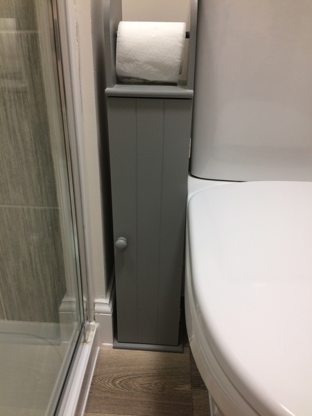 Looking for equivalent of slimline bathroom storage container (for small bathroom)