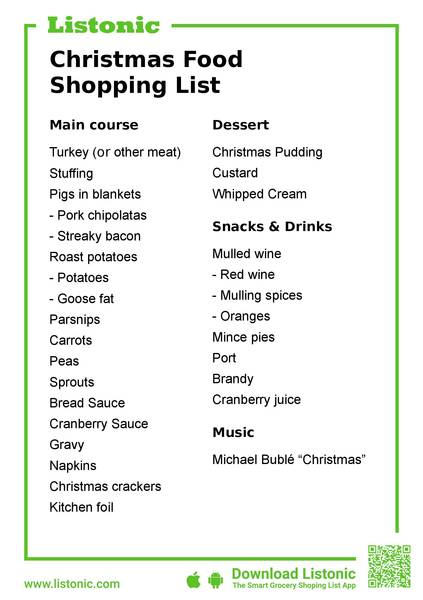 Christmas Dinner basics